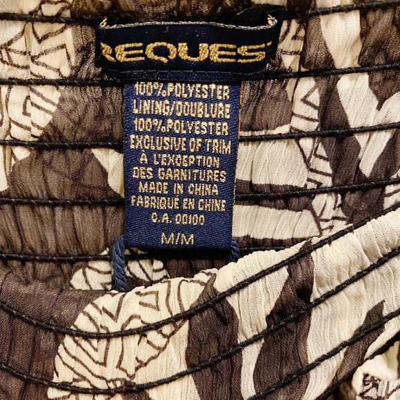 NWT Request Smocked Tribal Strapless Boho Top M - Picture 5 of 8